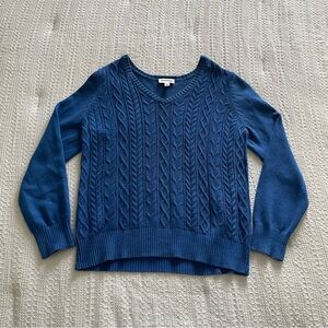 Vintage St. John's Bay blue cable knit sweater